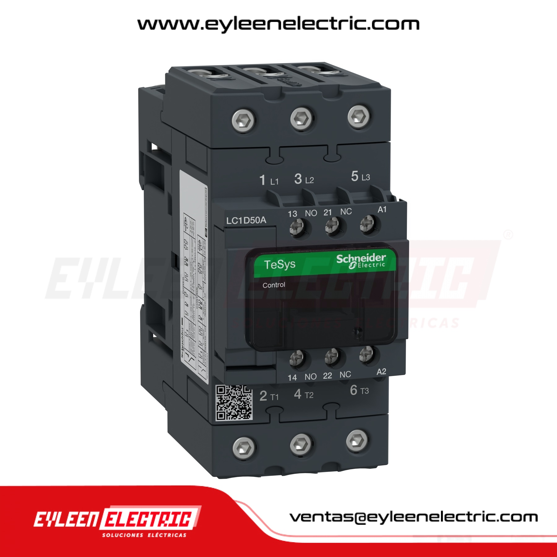 CONTACTOR TESYS D, 50A/AC3 - 80A/AC1, 1NA + 1NC, BOBINA: 220VAC