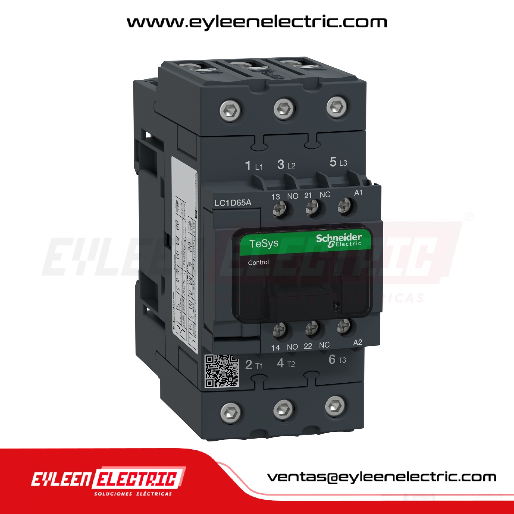 CONTACTOR TESYS D, 65A/AC3 - 80A/AC1, 1NA + 1NC, BOBINA: 24VAC