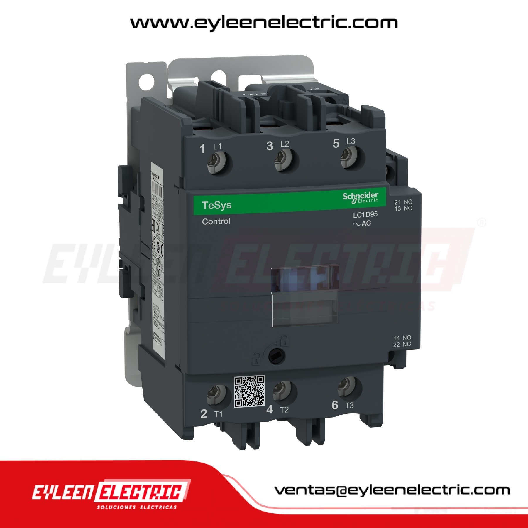 CONTACTOR TESYS D, 95A/AC3 - 125A/AC1, 1NA + 1NC, BOBINA: 220VAC