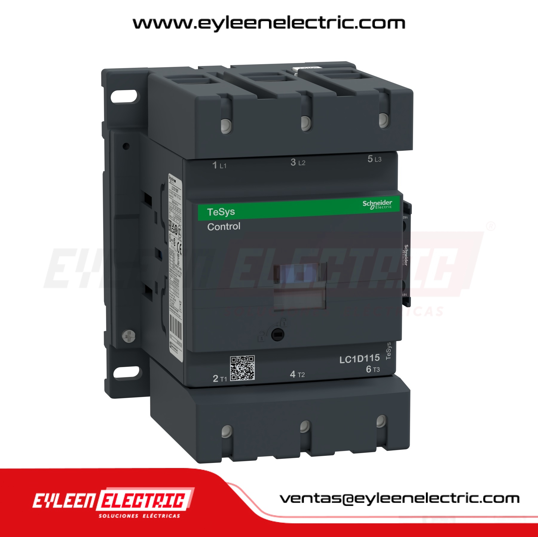 CONTACTOR TESYS D, 115A/AC3 - 200A/AC1, 1NA + 1NC, BOBINA: 110VAC