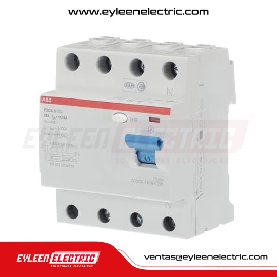INTERRUPTOR DIFERENCIAL F204 B-25/0,03, 4X25A, 30mA