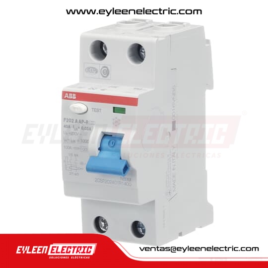 INTERRUPTOR DIFERENCIAL PARA RIEL DIN DE 2X25A, 30MA, F202A-25/0.03AP-R