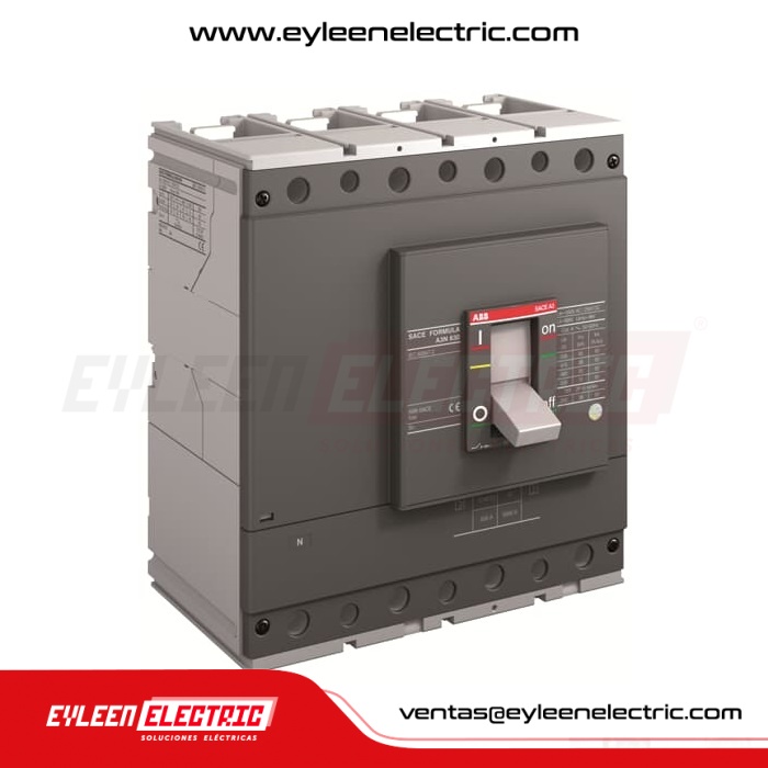 INTERRUPTOR AUTOMÁTICO CAJA MOLDEADA FIJA SACE FORMULA 4X400A, A3N 400 TMF 400-4000 4p F F InN=100%In, 85/36/36kA, 230/380/440VAC