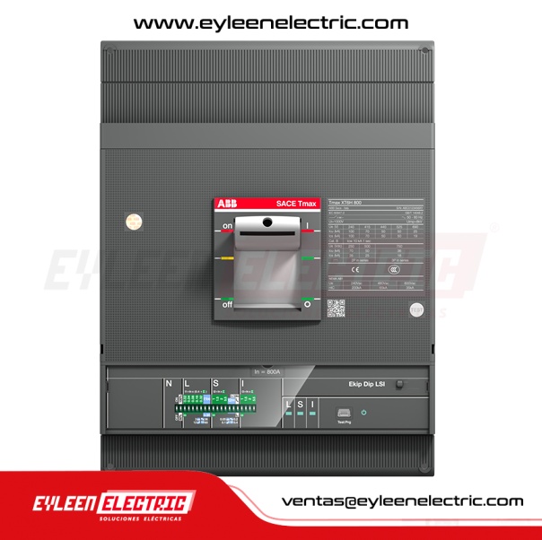 INTERRUPTOR AUTOMÁTICO CAJA MOLDEADA FIJA REGULAR Tmax, 3X1000A, XT6N 1000 Ekip Dip LS/I In= 1000A 3p F F, 0.4-1 x In, Off, 1-10 x In, 70/36/30kA, 240/380/440VAC