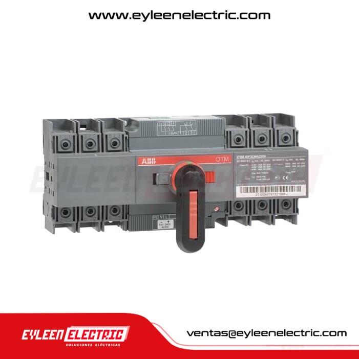 CONMUTADOR MOTORIZADO BAJO CARGA (I-0-II), OTM63F3CMA230V, 3X63A