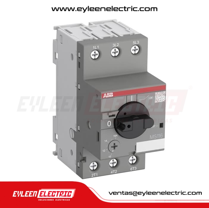 GUARDAMOTOR REGULAR, MS116-2.5 DE (1.6-2.5A), 0.5/1.5HP, 50kA, 220/440V