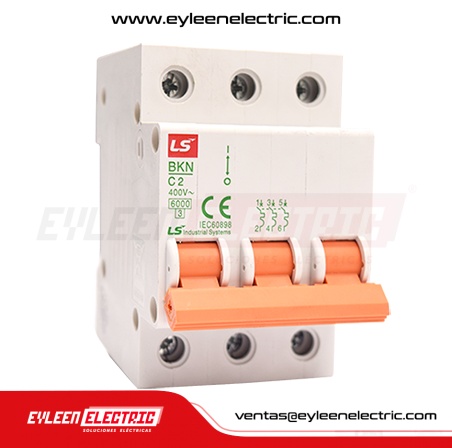 INTERRUPTOR TERMOMAGNETICO BKN, 3X50A 6kA/415V