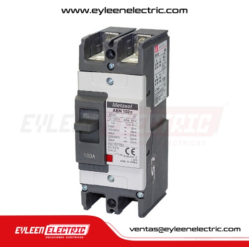 INTERRUPTOR DE CAJA MOLDEADA FIJA, 2X60A, ABN102c, 35kA/240V