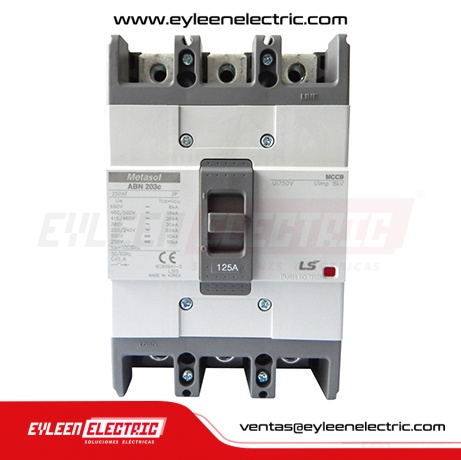 INTERRUPTOR DE CAJA MOLDEADA FIJA, 3X225A, ABN203C, 65KA/240V