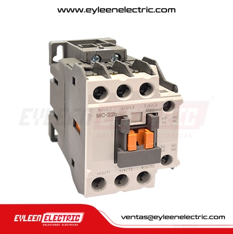 CONTACTOR MC 3P 22A/220VAC-60HZ,AC3.